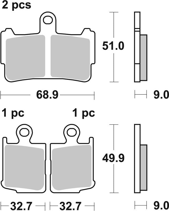 Brembo Street Sintered Metal Brake pads - 07HO37SA