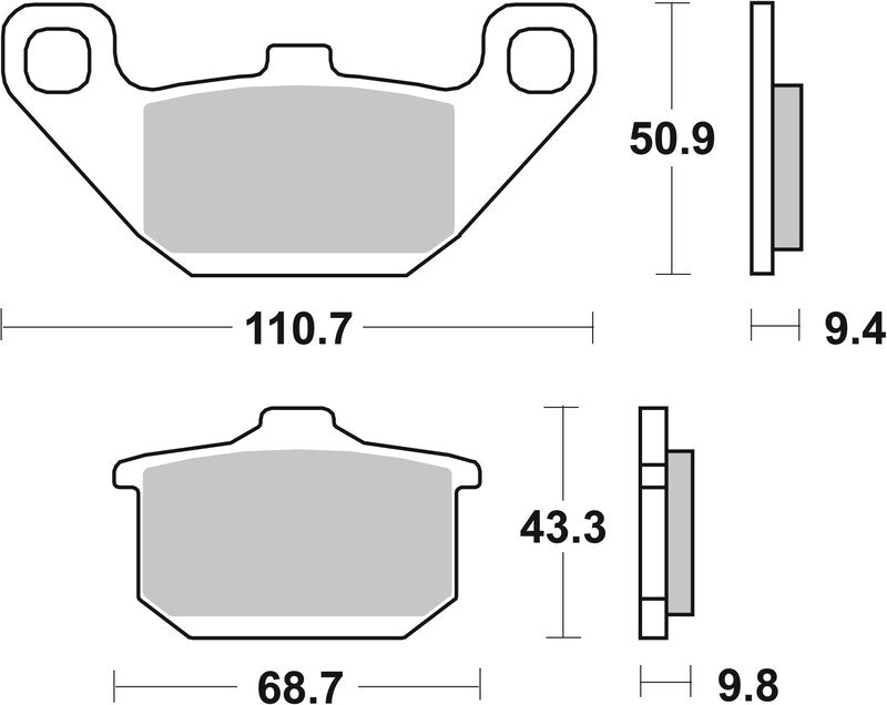 Brembo Street Sintered Metal Brake pads - 07KA08SA