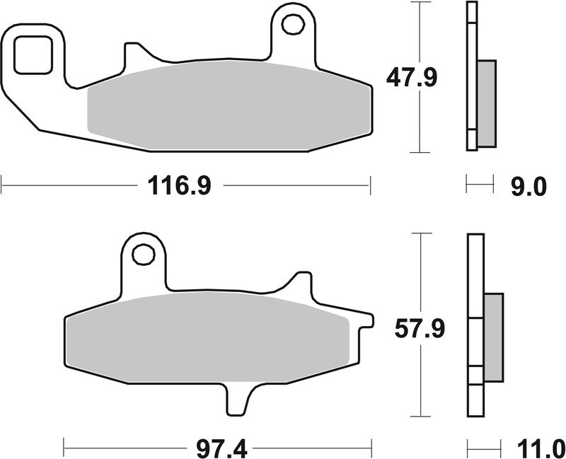 Brembo Street Carbon Ceramic Brake pads - 07SU1509