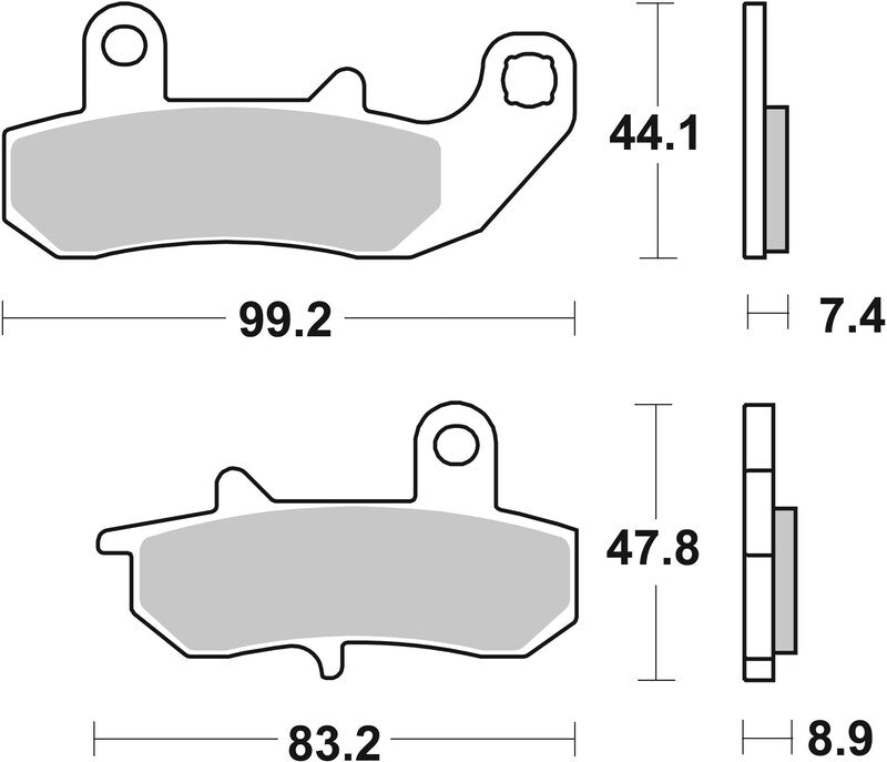 Brembo Street Sintered Metal Brake pads - 07SU17SP