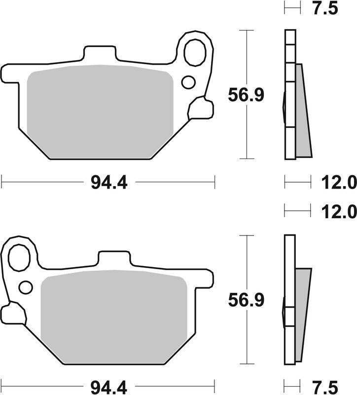Brembo Street Carbon Ceramic Brake pads - 07YA0713