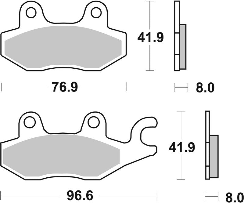 Brembo Street Sintered Metal Brake pads - 07YA22SP