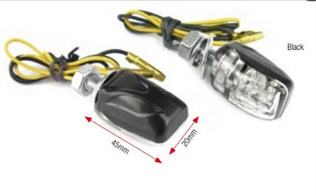 BIHR INDICATORS SHELL 6 LED WHT LENS BLK