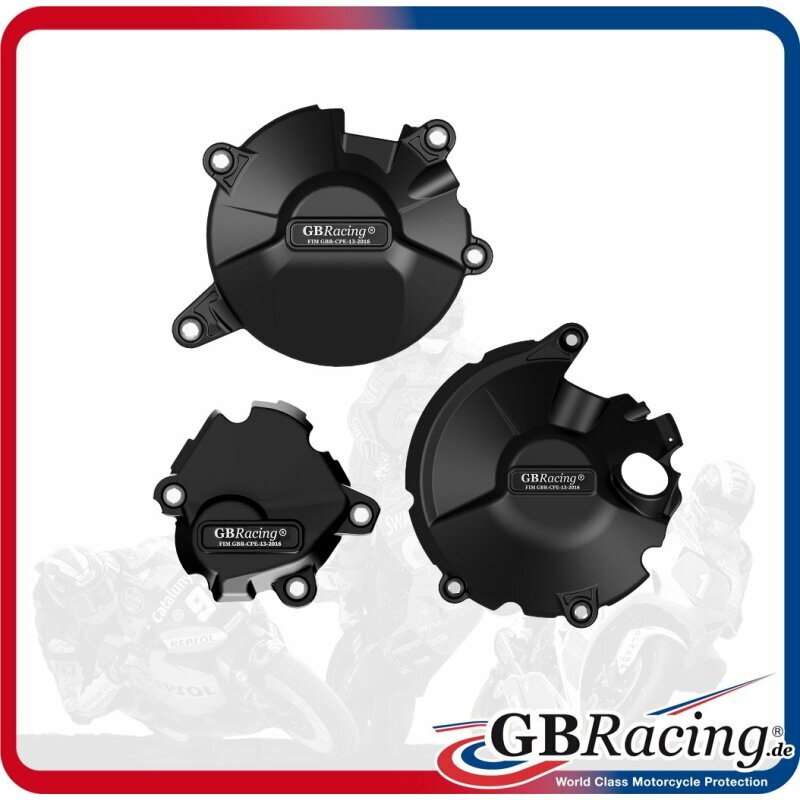 GB RACING Engine Cover Protection-Set Alternator/Clutch/Pulse Black Honda CBR1000R/RR