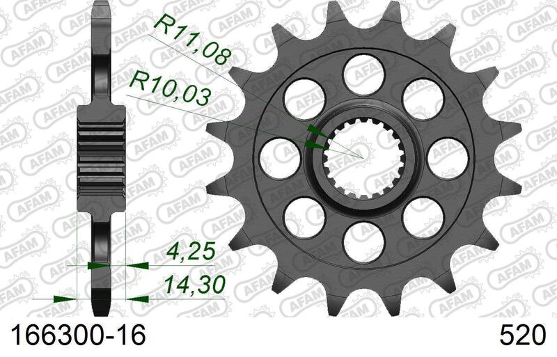 AFAM FR SPROC 520 STEEL ST 166300