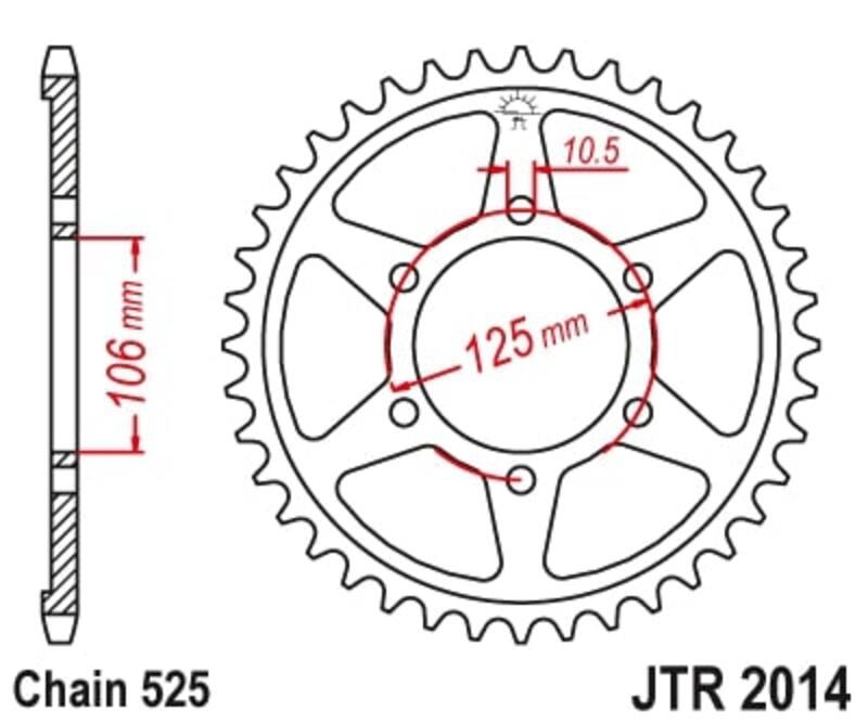 JT Rear Sprocket JTR2014