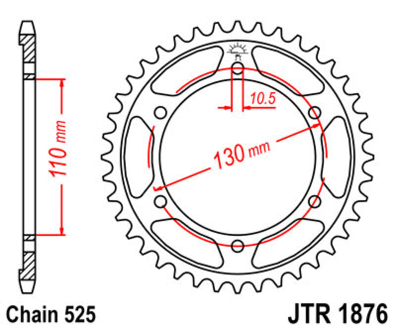 JT Rear Sprocket JTR1876