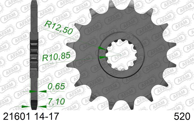 AFAM Steel Front Sprocket 520 Standard - 21601