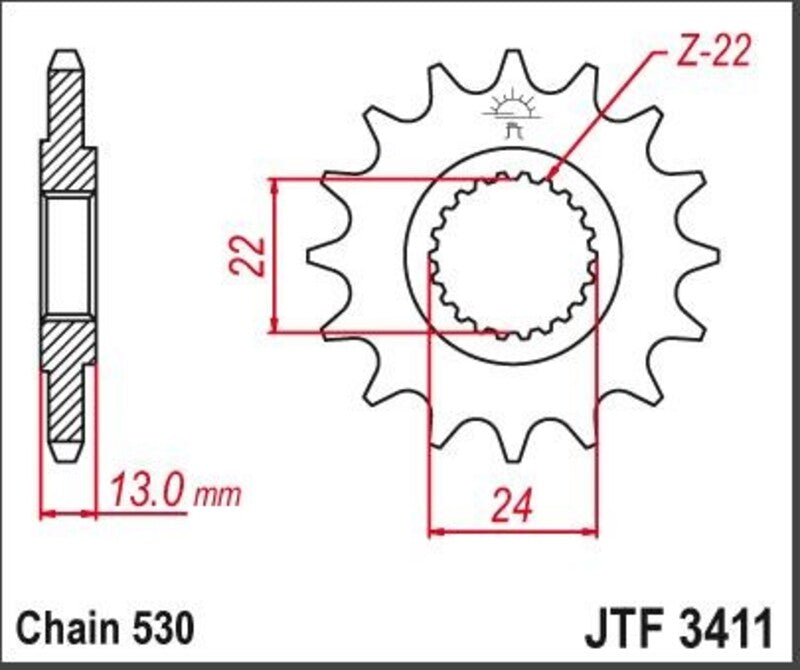 JT Front Sprocket JTF3411