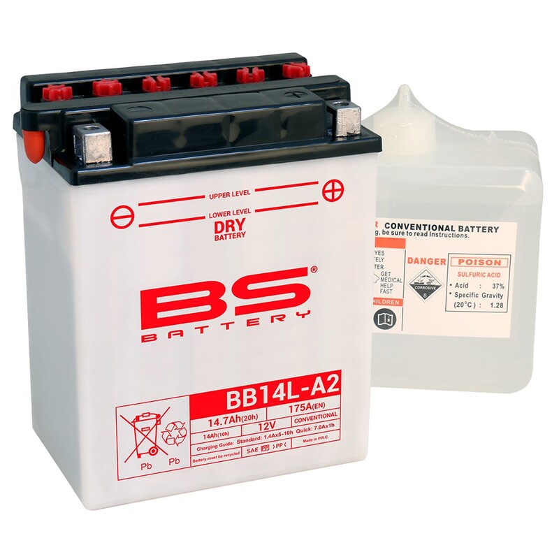 BS BATTERY Hochleistungsbatterie mit Säurepack - BB14L-A2