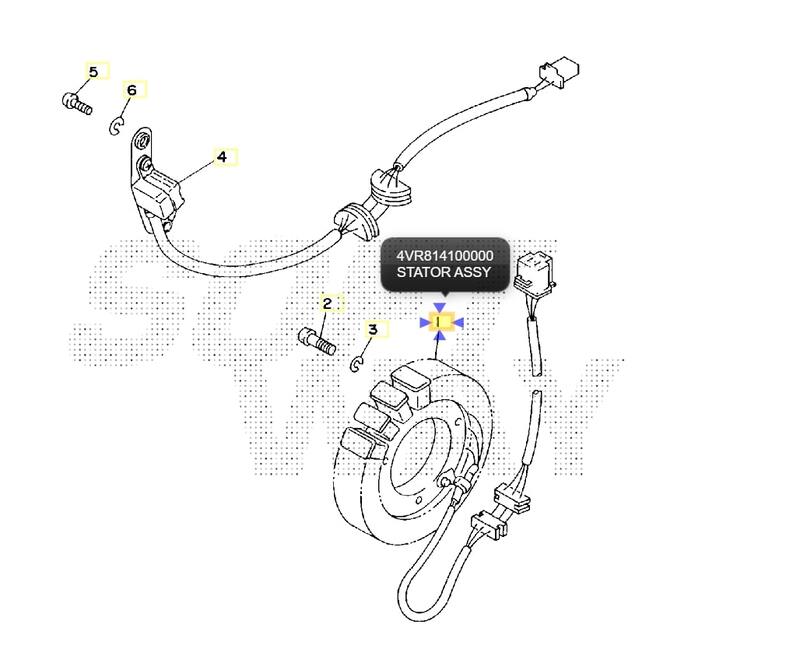 TOURM STATOR TOURMAX Dynamo - Yamaha XVS 650 Dragstar