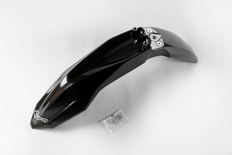 UFO Plast PLASTIC FRONT FENDER, BLK/BLK