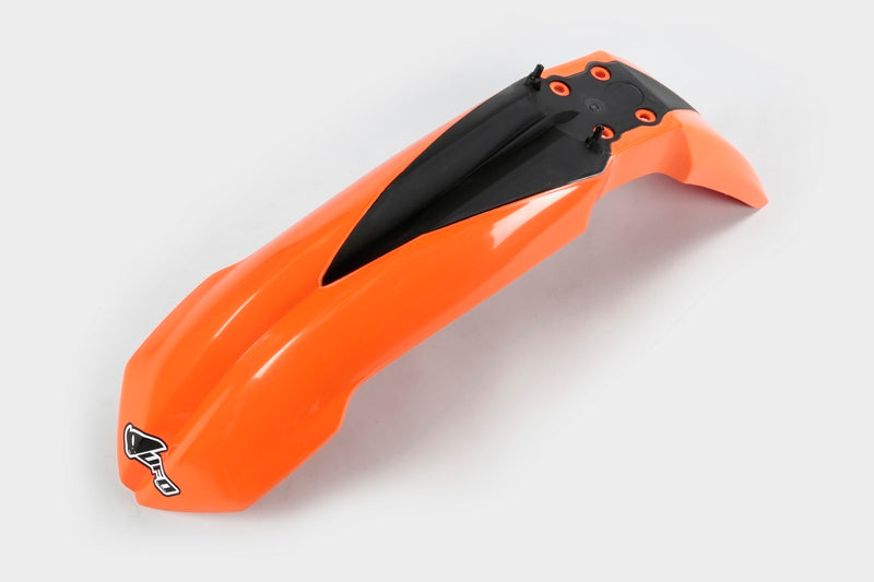UFO Plast PLASTIC FRONT FENDER, ORANGE/ORANGE