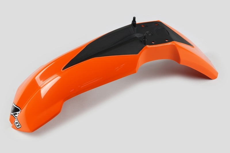 UFO Plast PLASTIC FRONT FENDER, ORANGE/ORANGE