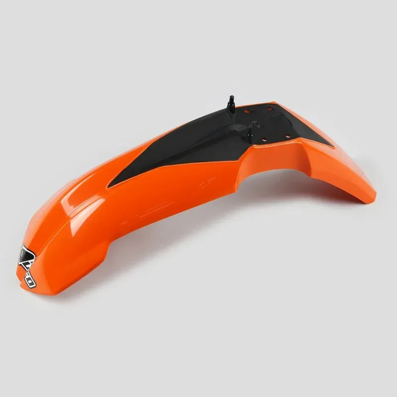 UFO Plast PLASTIC FRONT FENDER, ORANGE/ORANGE