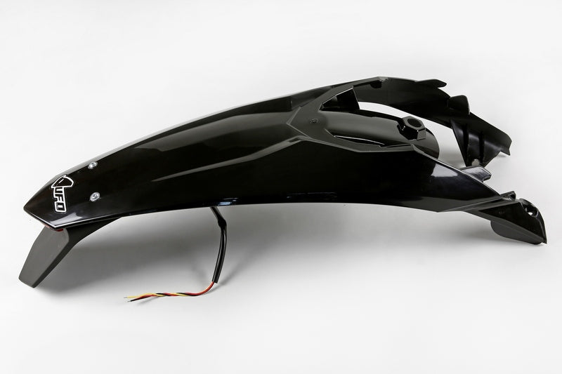 UFO Plast PLASTIC REAR FENDER, BLK/BLK