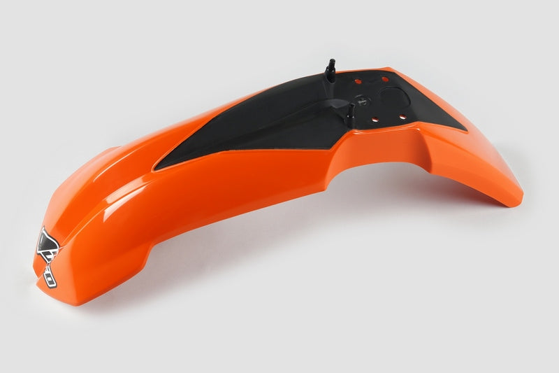 UFO Plast PLASTIC FRONT FENDER, ORANGE/ORANGE
