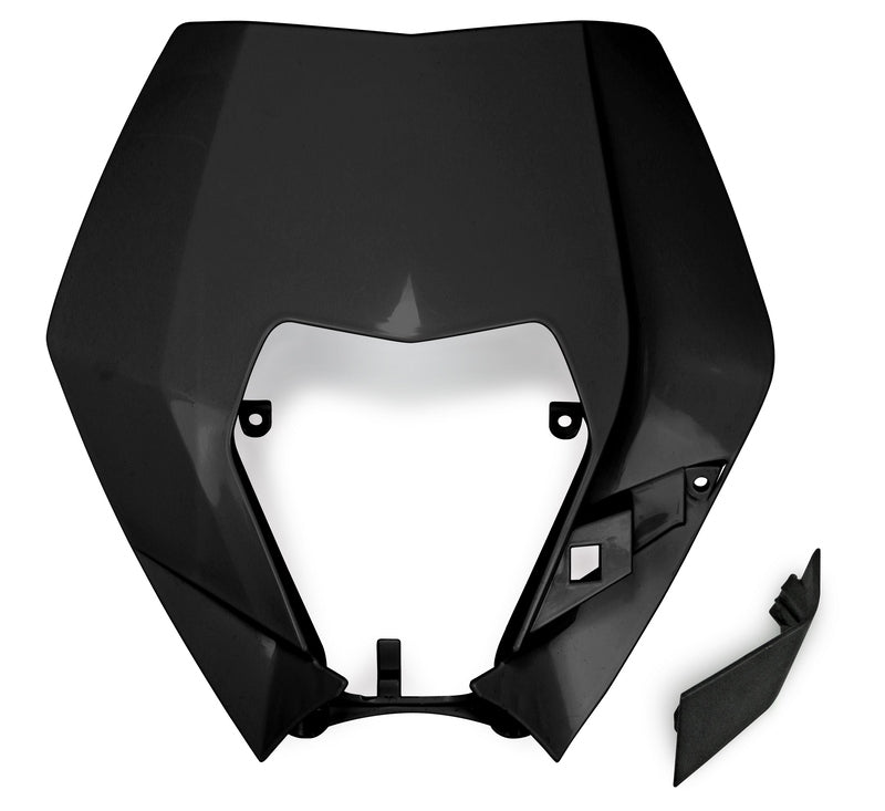 UFO Plast PLASTIC FRONT PLATE, BLK/BLK