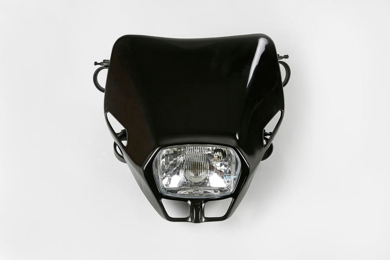 UFO Plast HEADLIGHT FIREFLY, BLK/BLK