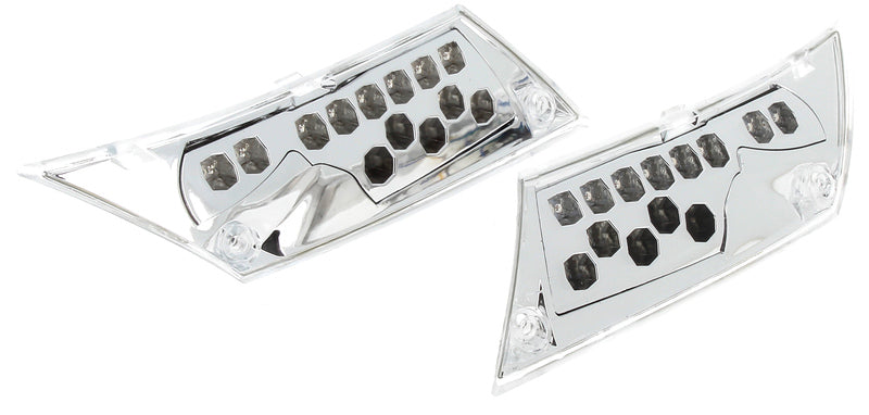 V PARTS OEM LED Type Indicators Chrome Piaggio Zip 50
