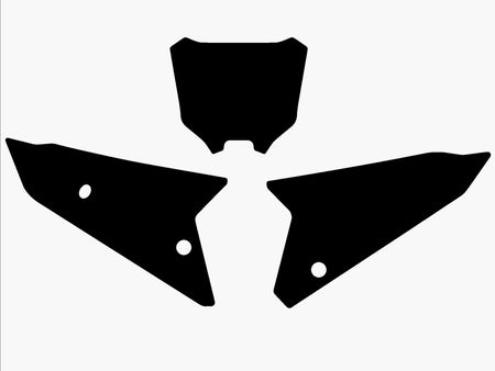 BLACKBIRD Plate Stickers Black Honda CRF450