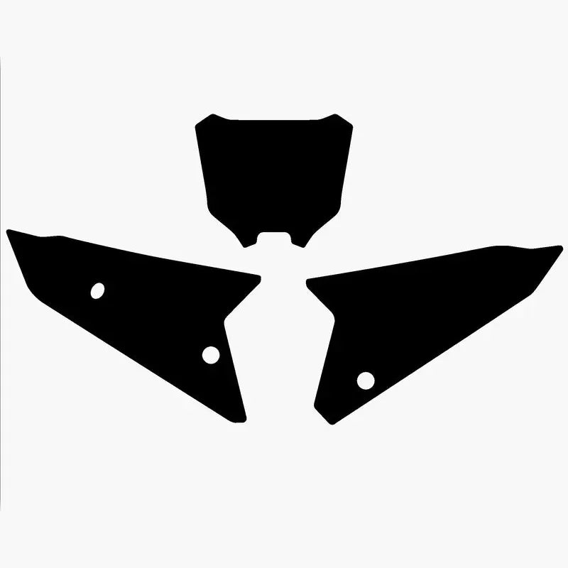BLACKBIRD Plate Stickers Black Honda CRF450