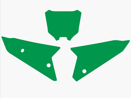 BLACKBIRD Plate Stickers Green Honda CRF450