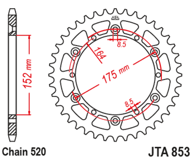 JT Rear Sprocket JTA853