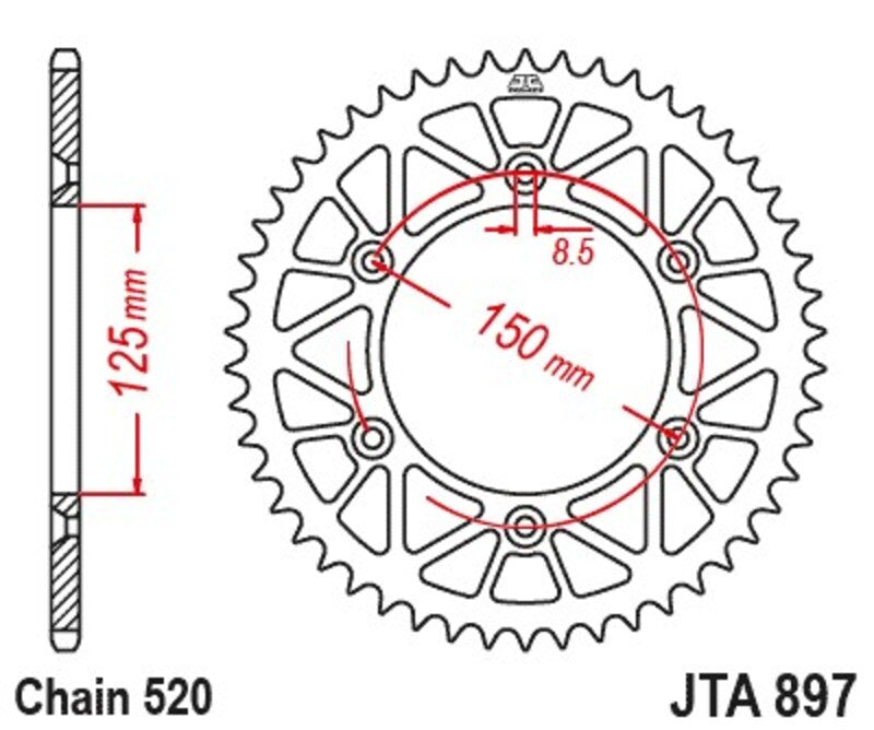 JT Rear Sprocket JTA897