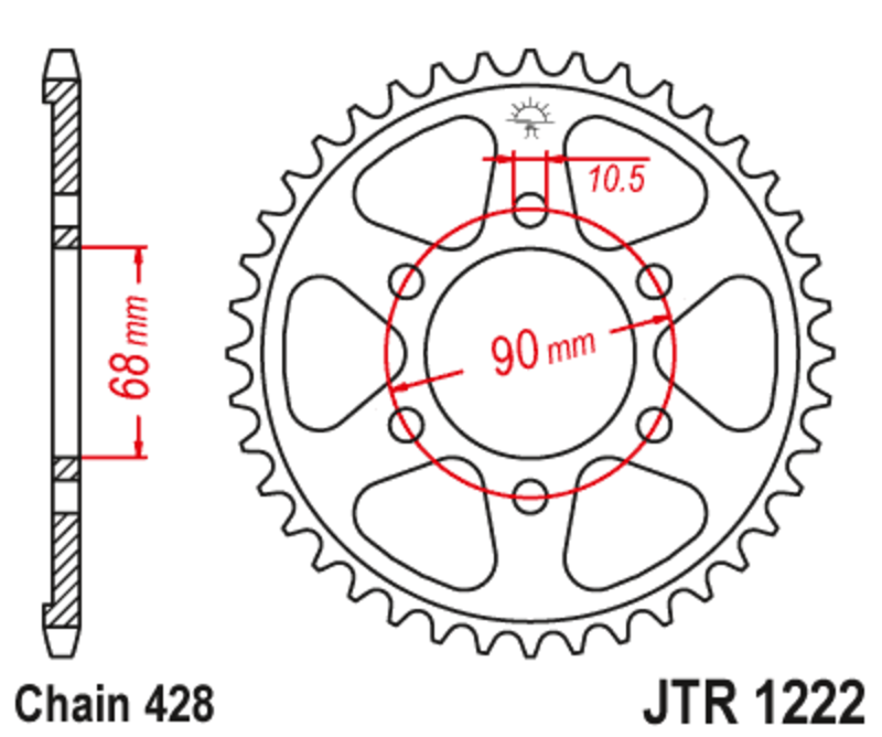 JT Rear Sprocket JTR1222