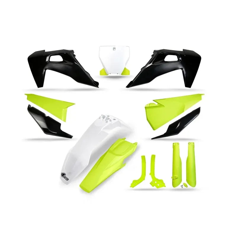 UFO Plast PLASTICS KIT WHITE BLACK FLU HUSQVAR