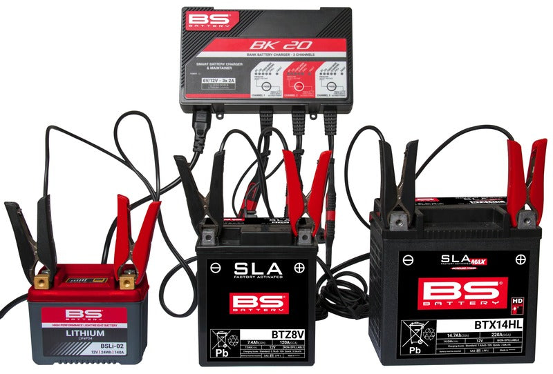 BS BATTERY BK20 Intelligentes Batterieladegerät -6V/12V 3x2A