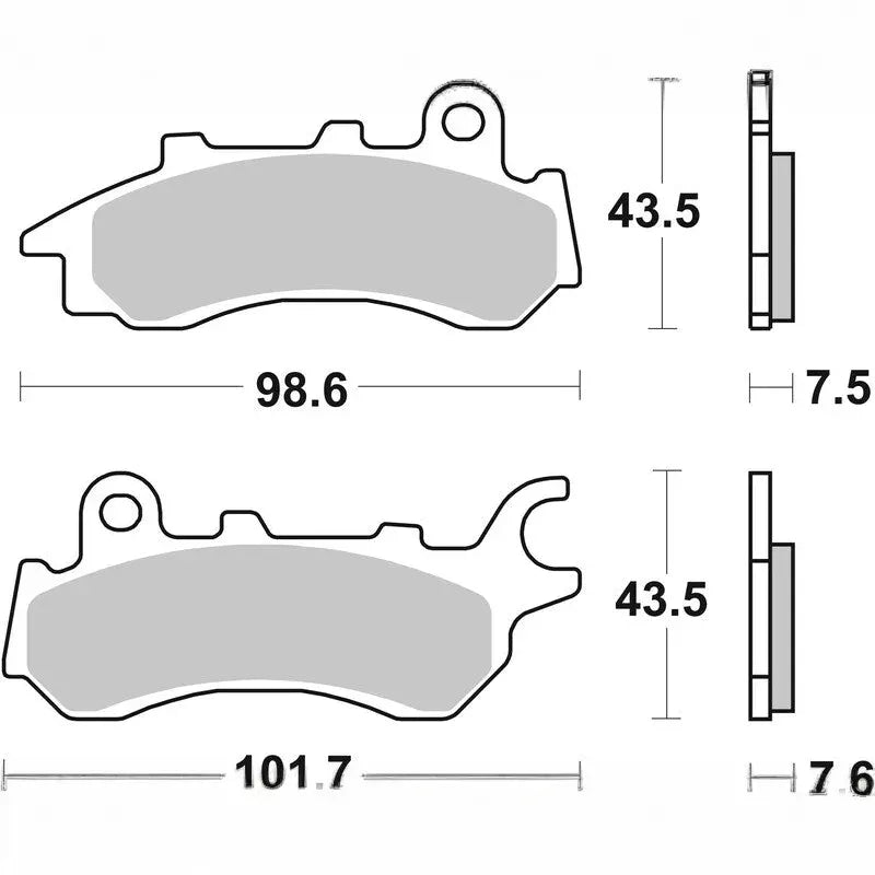 Brembo Road Carbon Ceramic Brake Pads - 07HO64CC