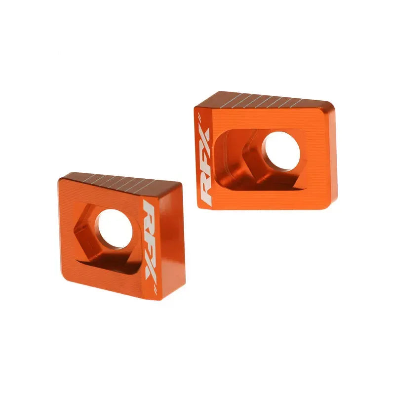 RFX PRO REAR AXLE ADJUSTER BLOCKS, ORG | Femon Parts