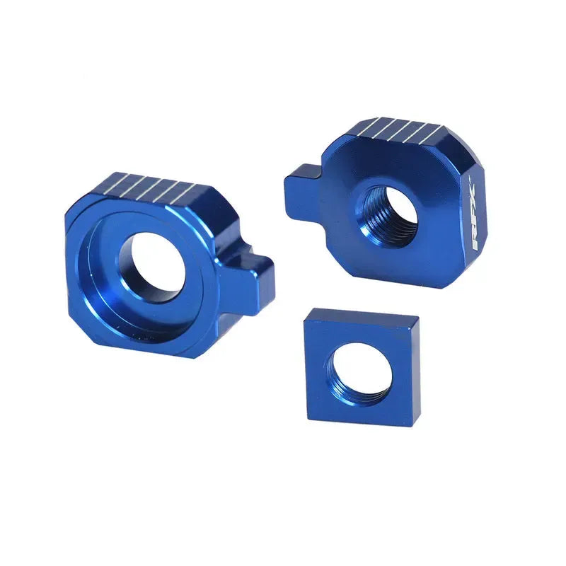 RFX PRO REAR AXLE ADJUSTER BLOCKS, BLU | Femon Parts