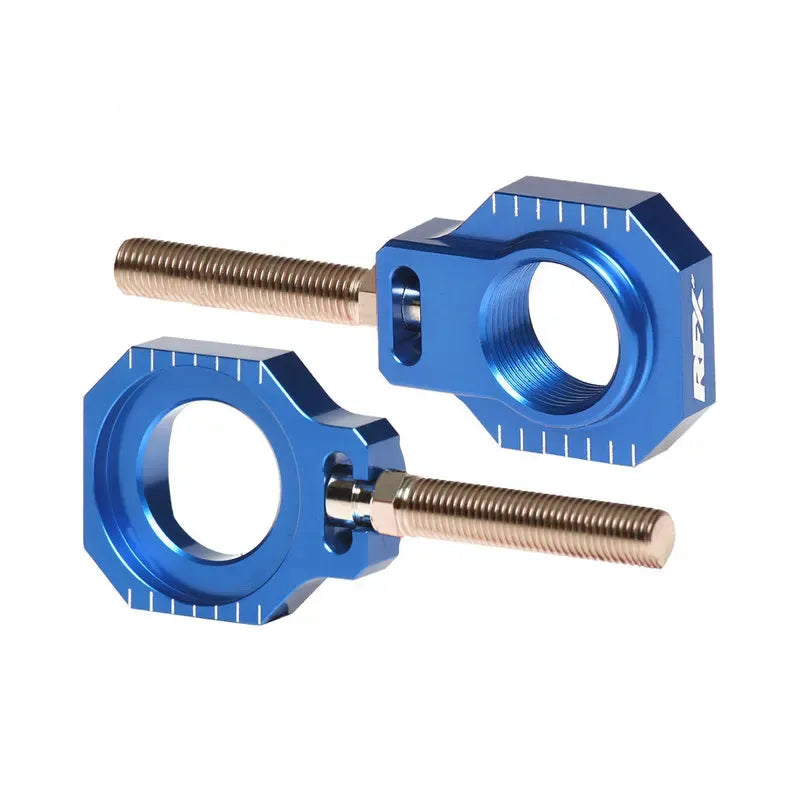 RFX PRO 2 REAR AXLE ADJUSTER BLOCKS, BLU | Femon Parts