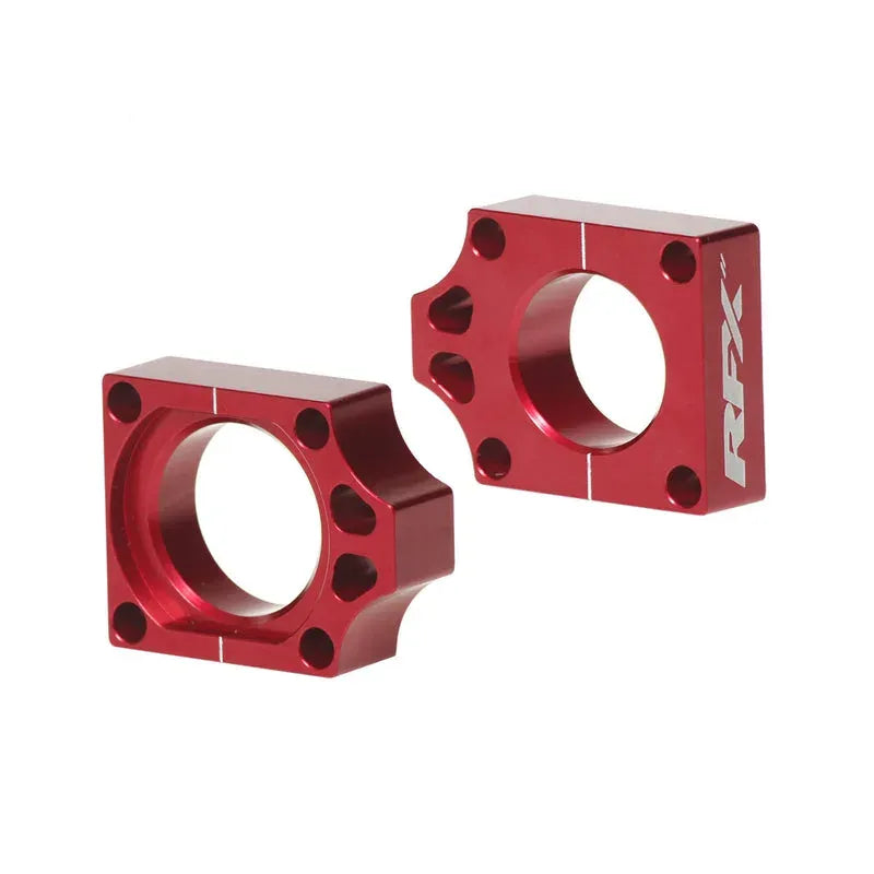 RFX PRO REAR AXLE ADJUSTER BLOCKS, RED | Femon Parts