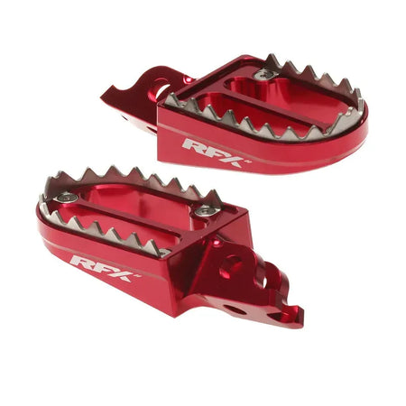 RFX PRO SHARK TEETH FOOTRESTS, RED | Femon Parts
