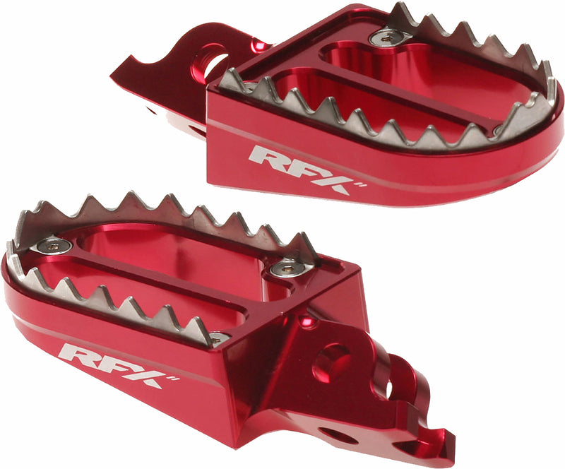 RFX PRO SHARK TEETH FOOTRESTS, RED | Femon Parts