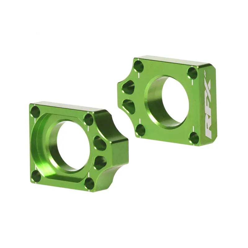RFX PRO REAR AXLE ADJUSTER BLOCKS, GRN | Femon Parts