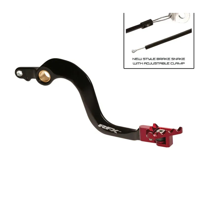 RFX PRO FLEXI-TIP BRAKE PEDAL, BLK/RED | Femon Parts
