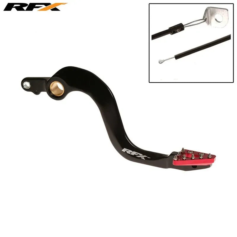 RFX Pro ST Rear Brake Lever (Hard Anodised Black/Red) - Honda CR250 | Femon Parts