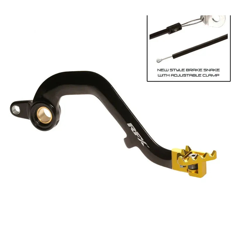 RFX PRO FLEXI-TIP BRAKE PEDAL, BLK/YEL | Femon Parts