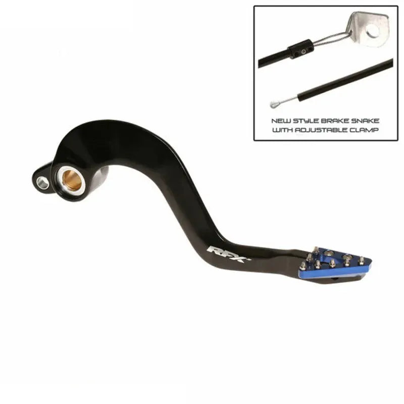 RFX Pro ST Rear Brake Lever (Hard Anodised Black/Blue) - Yamaha YZ125/250 | Femon Parts