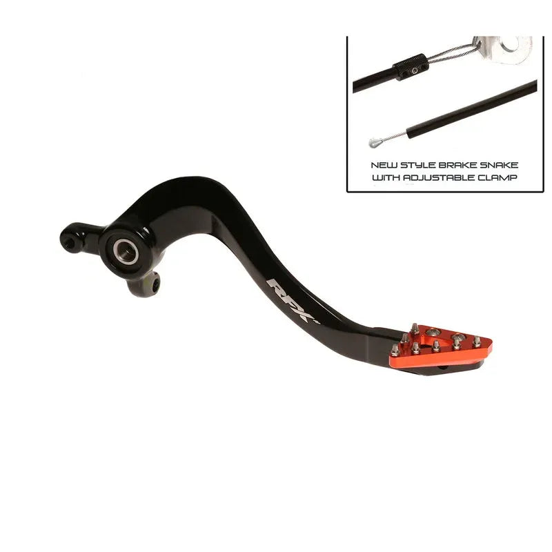RFX PRO SOLID-TIP BRAKE PEDAL, BLK/ORG | Femon Parts