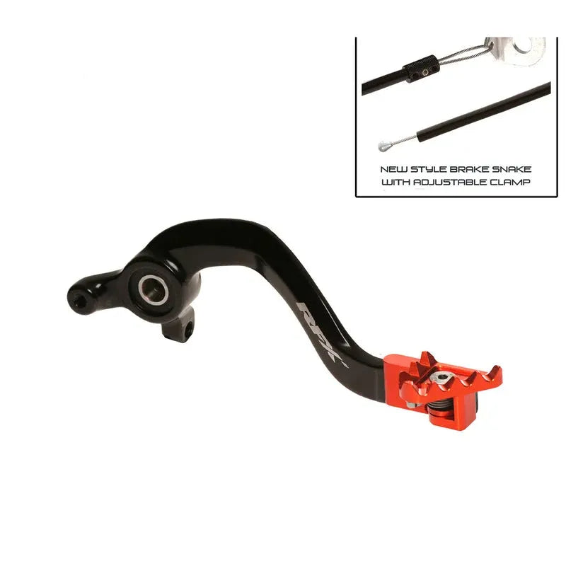 RFX Pro FT Rear Brake Lever (Black/Orange) - KTM SX65 | Femon Parts