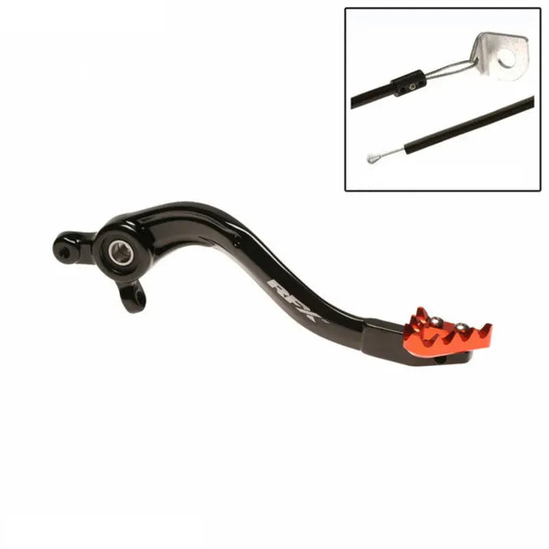 RFX PRO SOLID-TIP BRAKE PEDAL, BLK/ORG | Femon Parts