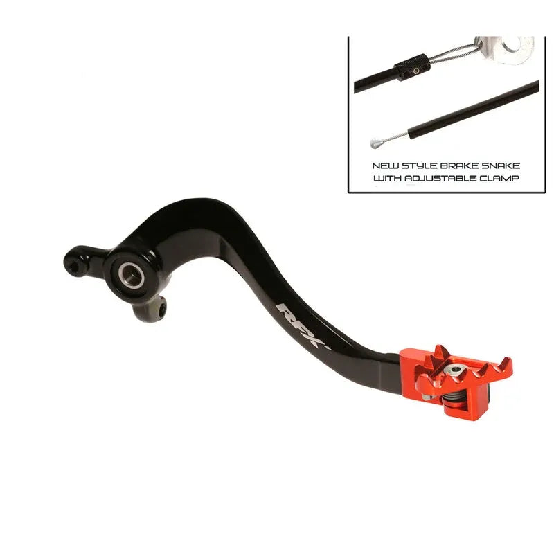 RFX PRO FLEXI-TIP BRAKE PEDAL, BLK/ORG | Femon Parts