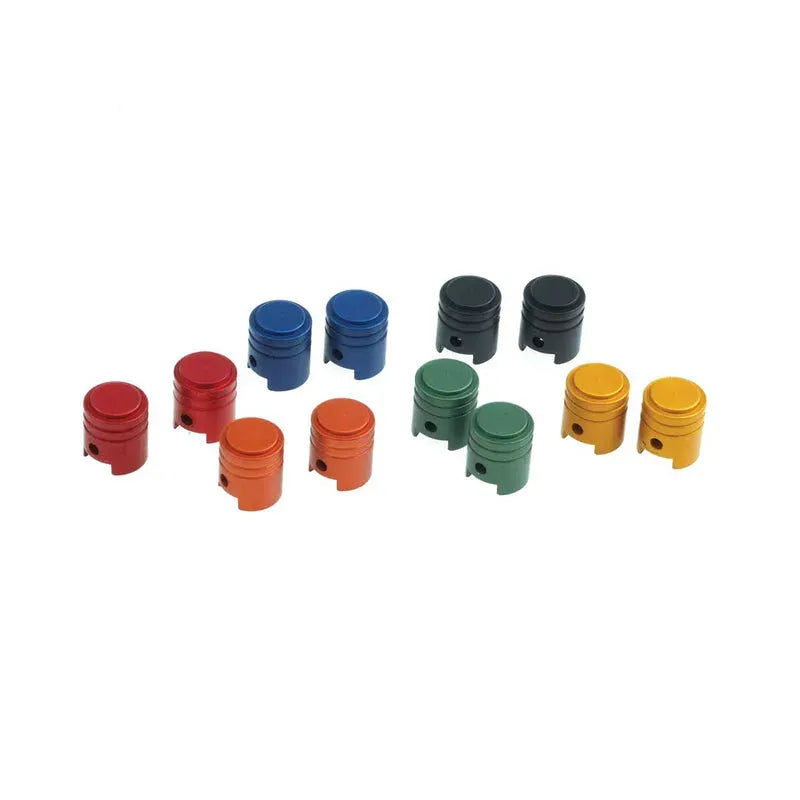 RFX Sport Valve Caps (Piston/Green) 2pcs | Femon Parts