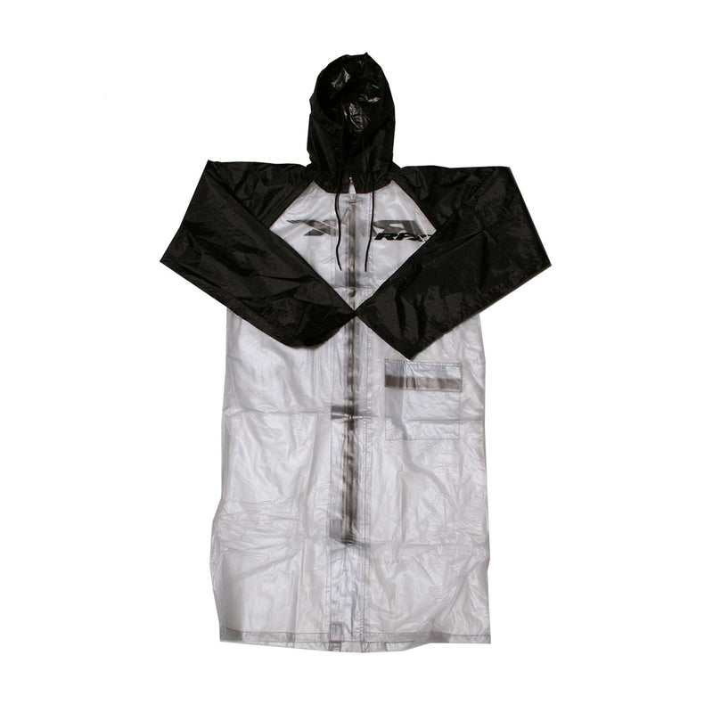 RFX Race Rain Coat Long (Clear/Black) Size Adult 2XLarge | Femon Parts